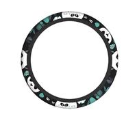 Panda Cute face Printed Steering Wheel Cover Elastic Steering Wheel Cover Suitable for Cars SUVs and Trucks 15-inch