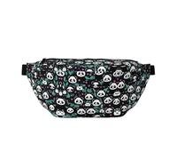 Panda Cute Face Running Waist Pack-No-Bounce Phone Holder for Gym, Waterproof Crossbody Bum Bag with Adjustable Strap