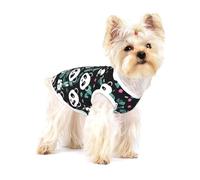 Panda cute face Small Pet Cotton Vest S Full Print Dog Cat Soft Breathable Elastic Apparel Daily Party Outfit