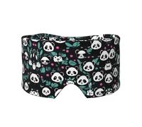 Panda Cute face Unisex Side Sleeping Headband, Sleeping Eye Mask and Ear Muffs, (26.8 * 4.3 inches), Indoor and Outdoor Travel Yoga Adjustable Comfort Eye and Ear Muffs,