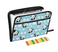Panda Daisy Floral Expanding File Folder 13 Pockets Accordion File Organiser Folders for Paperwork A4 Storage Portable Document Organiser Filing Wallet