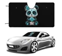 Panda Dead Skull Printed Car Windshield Sun Shade 51"x28"