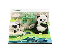 Panda Desk Calendar Memo Pad 2026, 3D Time Piece Calendar, Paper Carving Notepad Desk Notepad For Christm Decoration
