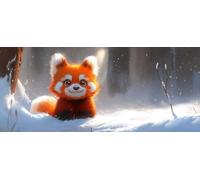 Panda Diamond Pinting Winter Diamond Art Kits Adults, Crystal Gem Art 5D DIY Round Full Drill Crystal Rhinestone Embroidery Cross Stitch Hobbies for Adults Women, Home Decor 100x300cm -hjw26048E