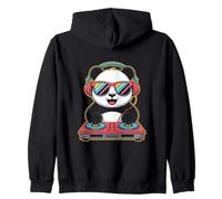 Panda Dj Animal Mixing Fun Groovy Beats Zip Hoodie