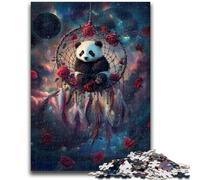 Panda Dream Catcher Jigsaw Puzzles for Adults 1000 Pieces,Stress Reliever Difficult Challenge Suitable for Desktop Decoration (38x26cm)