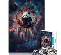 Panda Dream Catcher Puzzles for Teenagers 1000 Pieces,Help The Brain Exercise Addictive Toys to Cultivate Patience Great Gift 50x75cm