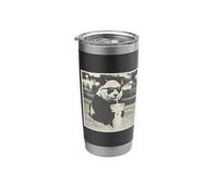 Panda Drinking Iced Coffee Animal Meme Funny Panda Bear Stainless Steel Insulated Tumbler