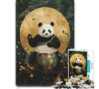 Panda Drummer Adult Wooden Puzzle | Clear image details - a simple way to organise the image on weekends.