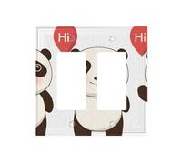 Panda Dual-Texture Roman Frame Switch Plate â€“ Premium Pc Wall Switch Cover with Full-Panel Embossed Print, Heavy-Duty 100°c Heat & Fade Resistant Design for Residential & Commercial Use