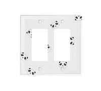 Panda Dual-Texture Roman Frame Switch Plate â€“ Premium Pc Wall Switch Cover with Full-Panel Embossed Print, Heavy-Duty 100°c Heat & Fade Resistant Design for Residential & Commercial Use