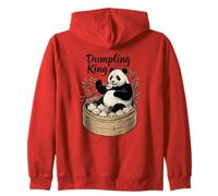 Panda Dumpling King Funny Bao Pot Stickers Gyoza Dim Sum Zip Hoodie