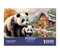 Panda Duo 1000 Piece Puzzle for Adults in Bamboo Forest Challenge Colourful Educational Games 100% Recycled Cardboard Jumbo 38x26cm/1000pcs
