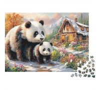 Panda Duo 1000Pc Jigsaw Puzzle Highly Playable Puzzle Perfect for Family Puzzle Nights, Adults & Kids 38x26cm/1000pcs