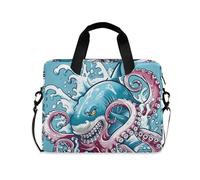 Panda Earting Green Carton Laptop Sleeve Case Concise Case for Laptop crossbody messenger bag for Work Travel with Strap Handle, 13 14 15.6 inch