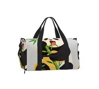 Panda Eat Bamboo Sports Duffel Bag with Shoe Compartment-Lightweight Gym Weekender for Men Women, Waterproof Travel Tote with Wet Pocket