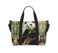 Panda Eat Bamboo Travel Duffle Bag-Lightweight Carry On Weekender for Men Women, Waterproof Overnight Bag for Gym Weekend Trips