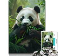 Panda Eating Bamboo 1000 Piece Jigsaw Puzzles for Adults & Teens,Brain Intelligence Challenge Addictive Toys for Home Decoration (50x75cm)
