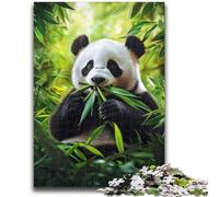 Panda Eating Bamboo 1000 Pieces Jigsaw Puzzle for Adults& Teens,Stress Reliever Difficult Challenge Deal As Gifts for The Whole Family (38x26cm)