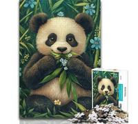 Panda Eating Bamboo 1000 Pieces Jigsaw Puzzles for Adults And Teens,Toys Educational Games Stress Relieving Wall Decoration (38x26cm)