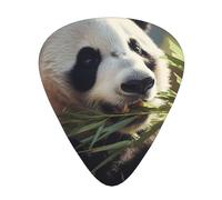 Panda eating bamboo Guitar picks in thin, medium, and thick sizes, 12-piece set, suitable for electric guitar and various instruments