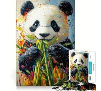 Panda Eating Bamboo Jigsaw Puzzles 1000 Piece for Teenagers Reason Skill Toy Serene Time Exact Cut Amazing Present (50x75cm)