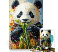 Panda Eating Bamboo Jigsaw Puzzles 1000 Pieces for Teenagers Brain Skill Family Joy Exact Edge Memorable Gift (38x26cm)