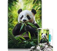 Panda Eating Bamboo Jigsaw Puzzles for Adults 1000 Jigsaws,Challenging To Complete But Fun And Humorous Unique Home Decor And Gifts (38x26cm)