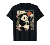 Panda Eating Onigiri Japanese Sushi Manga Japan T-Shirt