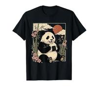 Panda Eating Onigiri Japanese Sushi Manga Japan Value Graphic T-Shirt
