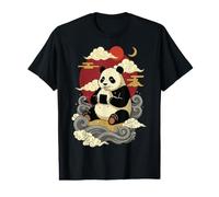Panda Eating Onigiri Japanese Sushi Manga Japan Value Graphic T-Shirt