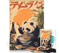 Panda Eating Ramen with Chopsticks Jigsaw Puzzles1000 Pieces Mind Skill Toy Soothing Play Precision Cut Art Collection Piece (38x52cm)