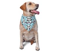 Panda Eats Cake Printed Graphic Pet Triangle Scarf For Dogs & Cats, Adjustable Cute Pet Bandana For & Photo Shoots