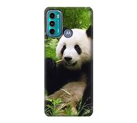 Panda Enjoy Eating Case Cover For Motorola Moto G60, G40 Fusion