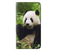 Panda Enjoy Eating PU Leather Flip Case Cover For Motorola Moto E6 Plus, Moto E6s