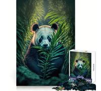 Panda Enjoys It Jigsaw 1000 Pieces for Adults Cognitive Toy Bonding Time Pattern Assembly Santa Wish Item (50x75cm)