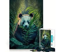 Panda Enjoys It Jigsaw 1000 Pieces for Adults Cognitive Toy Bonding Time Pattern Assembly Santa Wish Item (50x75cm)