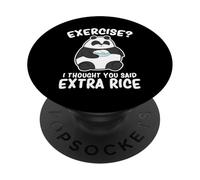 Panda Exercise I Thought You Said Extra Rice Cute Panda PopSockets Adhesive PopGrip