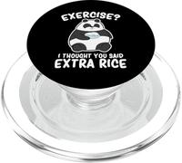 Panda Exercise I Thought You Said Extra Rice Cute Panda PopSockets PopGrip for MagSafe