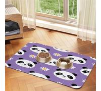 Panda Face Daisy Flower Pet Feeding Mat 40x60cm