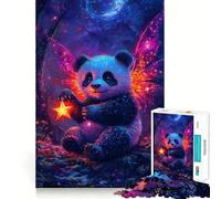 Panda Fairy with Star in Enchanted Forest Hard Jigsaw Puzzle for Adults 1000 Pieces Boost Memory Soothing Play Premium Cut Perfect Present (50x75cm)