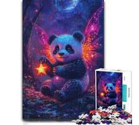 Panda Fairy with Star in Enchanted Forest Jigsaw Puzzle, 1000 Piece | Enjoy a jigsaw challenge for adults during holidays for shared leisure.