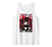 Panda Family Japanese Bamboo Forest Sumi-e Ink Art Tank Top