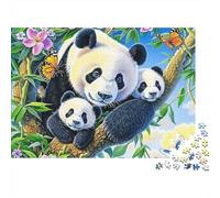 Panda Family Tree 1000 Pieces Extra-Thick Cardboard DIY Jigsaw Puzzle, Cognitive Development & Rehabilitation Puzzle, Leisure Activity, Premium Quality Puzzle 70x50cm/1000pcs