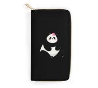 Panda Fat Long Zippered Pouch Slim Clutch Organizer Purse Money and Credit Card Holder for Men Women