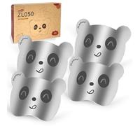 Zlemma Panda Finger Guards for Cutting Food 4 pcs Set, Premium Stainless Steel Finger Protector for Chopping, Slicing Vegetables, Fruits, Meat, Kitchen Tool Gifts for Kids and Adult