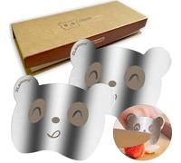 Panda Finger Guards Set with Gifts Box, 2 PCS Stainless Steel Cutting Protector for Children & Beginner