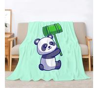 Panda Flannel Blanket Hammer Throws for Sofas, Soft Cosy, Lightweight Fluffy Plush Throw Blanket for Bed, 3D Print Design Throw Adults Kids Bedroom Decor 50x60inch·A3561