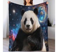 Panda Fleece Throw Blanket for Couch Sofa Bed All Season Nebula Planet Print Blanket Fluffy Soft Warm Flannel Gifts for Women Girls Birthday 60x80inch(150x200cm)