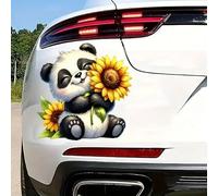 Panda Flower Diasy Sunflower PVC Vinyl Car Decals Stickers Waterproof Self-Adhesive Decals for Cars, Laptops, Trucks, Motorcycles Wall Window Luggage Scratch Cover Door Decor Sticker